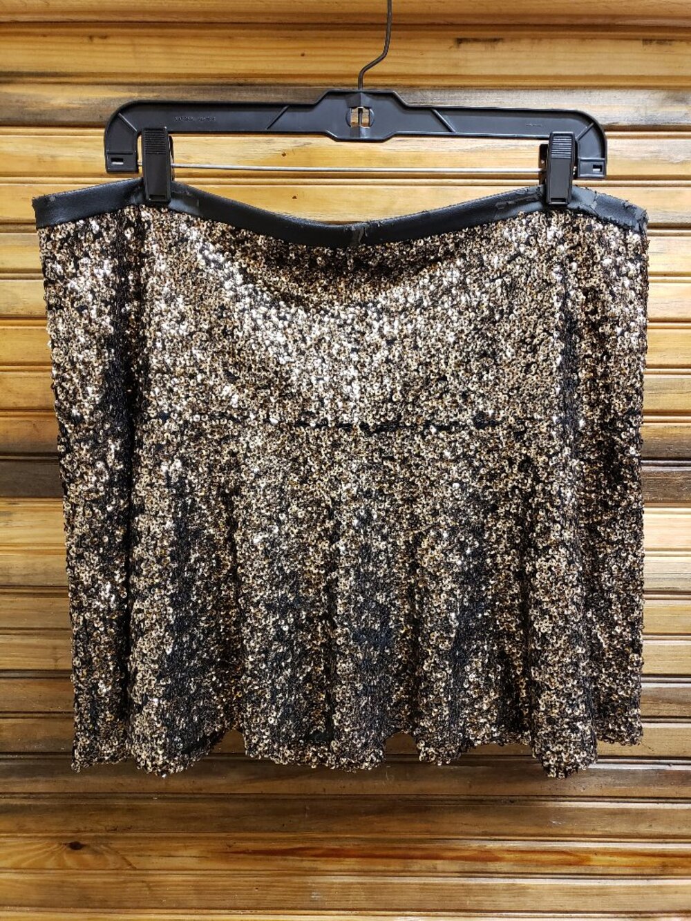 NWT Express Gold Sequin Mini Skater Skirt Size 14 READ DESCRIPTION